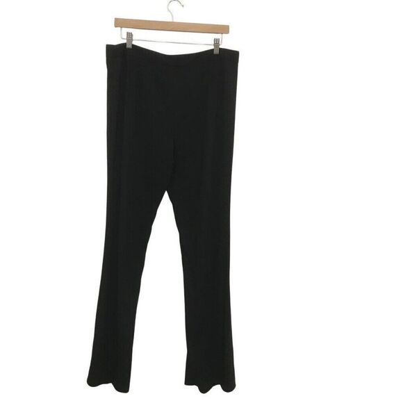 Santorelli Made in Italy Women's Black Straight-Leg Trousers Pants Size 12 - Picture 2 of 5
